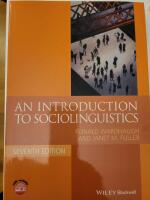 An Introduction to Sociolinguistics, 7th Edition