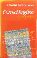 A concise Dictionary of Correct English