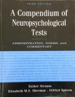 A compendium of neuropsychological tests : administration, norms, and commentary