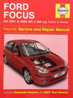 Ford Focus petrol and diesel : 2001-2004