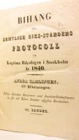 Bihang till samtlige riks-st&aring;ndens protocoll vid Lagtima Riksdagen i Stockholm &Aring;r 1840. Andra samlingen. 1sta Afdelningen: Rikets St&auml;nders Revisorers samt Justiti&aelig;-Ombudsmans m. fl:s till Rikets St&auml;nders afgifne Ber&auml;ttelser. 2dra bandet.