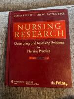 Nursing research - generating and assessing evidence for nursing practice
