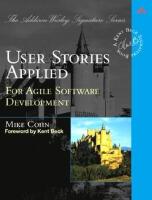 User stories applied - for agile software development
