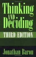 Thinking and Deciding