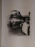 Skrotbilar : oljem&aring;lningar, akvareller, grafik, skisser och tankar om v&aring;r tids f&ouml;rg&auml;nglighet. Bibliofilupplaga