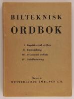 Bilteknisk ordbok : engelska-svenska : tyska-svenska