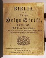 Biblia, thet &auml;r: all then helga skrift, p&aring; swenska. Med stora kyrko-bibelen, til summarier, concordantier, anm&auml;rkningar, register, biblisk tider&auml;kning m.m. j&auml;mf&ouml;rd och &ouml;fwerensst&auml;mmande