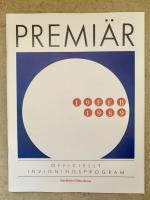 Premier 19 februari 1989 - Officiellt invigningsprogram : Stockholm Globe Arena