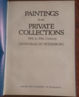 Paintings from private collections 18th to 20th Century Leningrad/St Petersburg
