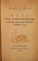 Resa till Konstantinopel genom mellaneuropa v&aring;ren 1922