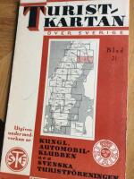 Turistkartan &ouml;ver Sverige.Blad 21. Kungl.Automobilklubben och Svenska Turistf&ouml;reningen