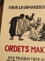 Ordets makt : historien om spr&aring;ket. Bibliofilupplaga i 200 ex varav detta nr 186 och med en signerad tr&auml;gravyr av Sven Ljungberg. Ospr&auml;ttad