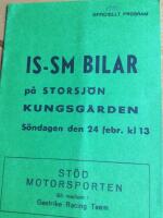 IS-SM. Bilar p&aring; Storsj&ouml;n Kungsg&aring;rden officiellt program s&ouml;ndagen den 24 fler. 1980