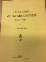 Den svenska musikforskningen  1750-1900