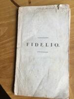 Fidelio. Opera i tv&aring; akter. Musiken af Ludvig van Beethoven. (Beethovens enda opera). F&ouml;rsta g&aring;ngen uppf&ouml;rd p&aring; Kongl.Stora Theatern den 14 apri 1832