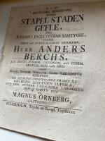 Oeconomisk beskrifning &ouml;fwer Stapelstaden Gefle , med Juridiska Facultetens samtycke, under &Auml;dle och Widtlagfarne Herrens, Herr Anders Berchs Til allm&auml;nt ompr&ouml;fwande framst&auml;lt wid Kong.Academien i Upsala, 1755 af Magnus &Ouml;rnberg, Gestricio