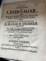 Afhandling om Lands-V&auml;gar med Philosoph.Facult.Gunstiga Bifall, vid Kongl.Carol.L&auml;re-s&auml;tet i Lund under oeconomiae professorens H.M.Clas B.Troselii inseende til&aring;ffentligit ompr&ouml;fvande uti den st&ouml;rre l&auml;re-salen framgifven af Anders Nyman,Sm&aring;l&auml;dings