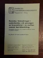 Kemiska f&ouml;r&auml;ndringar i nederb&ouml;rden vid passagen av kronskiktet i en mellansvensk barrblandskog: Throughfall Chemistry in a Mixed Coniferous Forest in Central Sweden