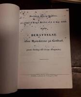 Direkt&ouml;ren Georg Steffens, p&aring; grund af Kongl. Brefvet af d. 6 Aug. 1819, afgifne ber&auml;ttelse &ouml;fver Myrtrakterne p&aring; Gottland, jemte f&ouml;rslag till deras aftappning