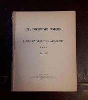 Bidrag till k&auml;nnedomen om h&auml;ngningsd&ouml;dens fenomen. Lunds universitets &aring;rsber&auml;ttelse 1884-85