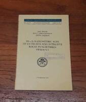 Rb-Sr Radiometric Ages of Extrusive and Intrusive rocks in Northern Sweden. I