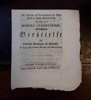 Vice amiralen och commendeuren med stora korset af kongl. sw&auml;rds-orden friherre Rudolf Cederstr&ouml;ms Underd&aring;niga ber&auml;ttelse om national-armeringen p&aring; Gottland