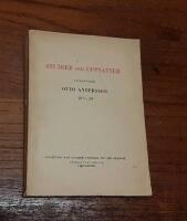 Studier och uppsatser till&auml;gnade Otto Andersson p&aring; hans femtio&aring;rsdag den 27 april 1929
