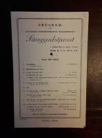 Program vid Gotl&auml;ndska missionsf&ouml;rbundets s&aring;ngarf&ouml;rbunds s&aring;nggudstj&auml;nst &aring; l&auml;roverkets aula, Visby s&ouml;ndagen den 12 nov. 1950 kl. 19,30