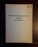 Normalbest&auml;mmelser f&ouml;r h&auml;rdad l&auml;ttbetong (f&ouml;rslag)