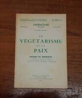 Le v&eacute;g&eacute;tarisme et la paix