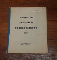 Gotlands l&auml;ns landstings f&ouml;rhandlingar 1869