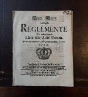 Kongl. Maj:ts N&aring;digste Reglemente F&ouml;r wederb&ouml;rande Stora Si&ouml;-Tulls Betiente. Gifwit Stockholm i R&aring;d-Cammaren den 5 Decemb. 1724