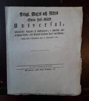 Kongl. Maj:ts och Rikets Swea hof-r&auml;tts universal, ang&aring;ende lagfart &aring; fastigheter, i hwilka allm&auml;nna Enke- och Pupill-Caszan &auml;ger intekning; Utf&auml;rdadt i Stockholm den 18 December 1826