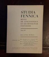 Studia fennica: Revue de linguistique et d&acute;Ethnologie finnoises VI