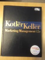Marketing Management:  12th Edition