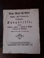 Kongl. Maj:ts och Rikets Kammar- och Commerce-Collegiers kung&ouml;relse ang&aring;ende Widtagne anstalter, i anseende till Tullbewakningen p&aring; Gottland. Gifwen Stockholm den 8 November 1808
