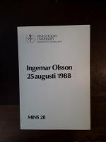 Ingemar Olsson 25 augusti 1988