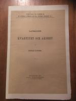 Laum&aring;lets kvantitet ock aksent.