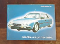 Citro&euml;n CX 2,5 liter diesel instruktionsbok 1983