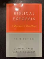 Biblical exegesis - a beginner's handbook