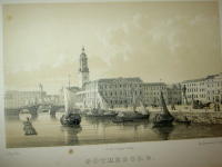 Minnesblad fr&aring;n Sveriges vestra kust : Vuer af G&ouml;teborg, S&auml;r&ouml;, Marstrand, Varberg, Gustafsberg, Str&ouml;mstad och Lysekil, med text