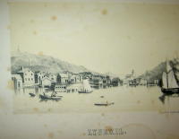 Minnesblad fr&aring;n Sveriges vestra kust : Vuer af G&ouml;teborg, S&auml;r&ouml;, Marstrand, Varberg, Gustafsberg, Str&ouml;mstad och Lysekil, med text