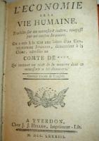 L&eacute;conomie de la Vie Humaine. Partie I-II +Manuel de l'honnete homme: ou Maximes necessaires en tous lieux et en tous temps ; auquel on a joint toutes les Fables orientales de Mr. de St. Lambert 