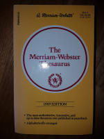 Merriam Webster Thesaurus 1989 edition