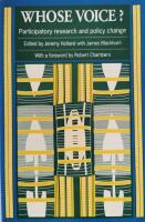 Whose voice? - participatory research and policy change