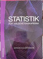 Statistik f&ouml;r h&auml;lsovetenskaperna