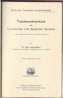 LANGENSCHEIDTS TASCHENW&Ouml;RTERB&Uuml;CHER - HEBR&Auml;ISCH; der hebr&auml;ischen und deutschen Sprache, zu den gelesensten Teilen des Alten Testaments 