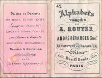 ALPHABETS VARI&Eacute;S DE A. ROUYER - PARIS - Dessinateur en Broderies  Korsstygnsm&ouml;nster - monogram -
