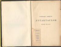SVENSKA  ADELNS &Auml;TTARTAFLOR Del I  A - M; Del II N - &Ouml;; fr&aring;n 1857