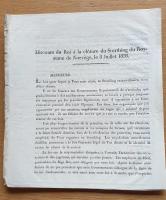 Discours du Roi &agrave; la cl&ocirc;ture du Storthing du Royaume de Norv&egrave;ge, le 8 Juillet 1828.